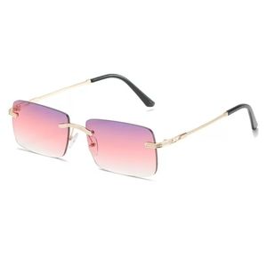 Small Rectangle Sunglasses Trending Women Rimless
